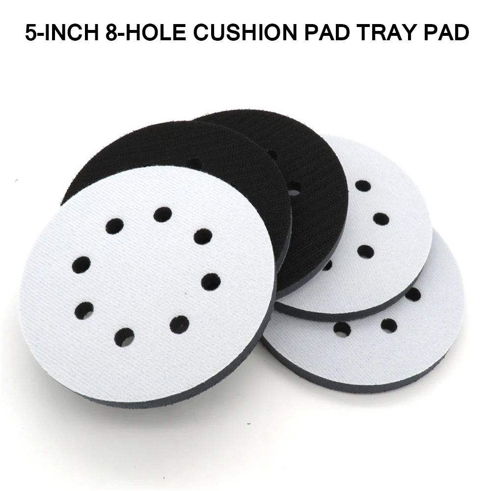 

1PC 5 Inch 125mm 8-Hole Soft Sponge Interface Pad for Sanding Pads and Hook&Loop Sanding Discs for Uneven Surface Polishing