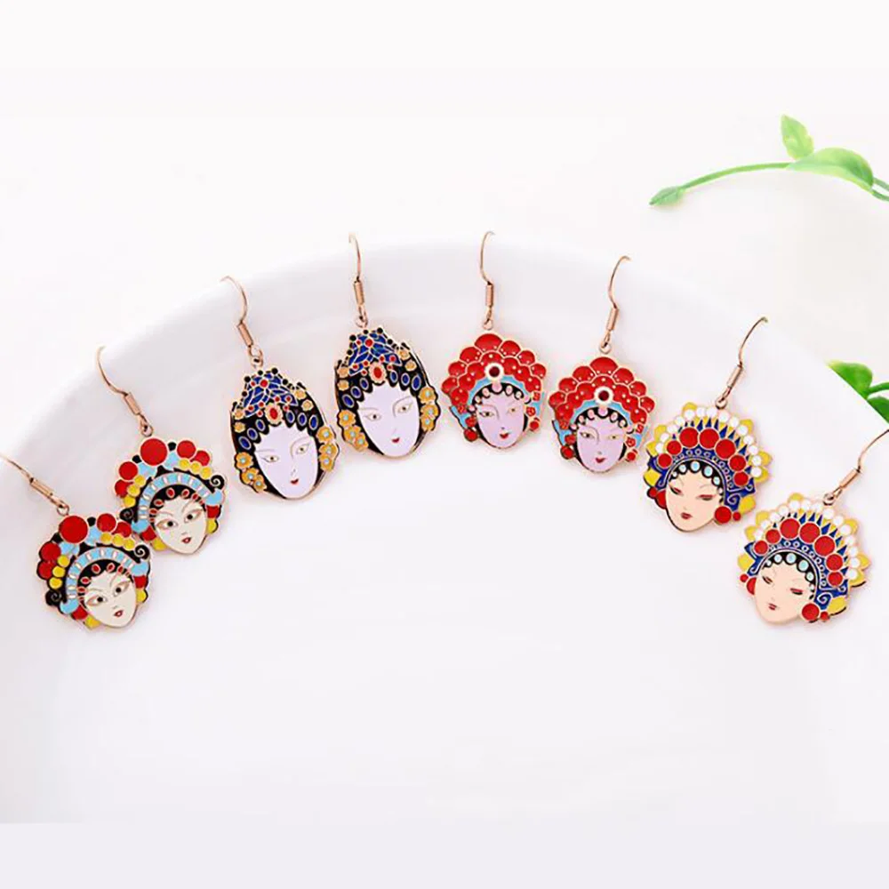 Китайские Этнические серьги-подвески из нержавеющей стали в виде книги с