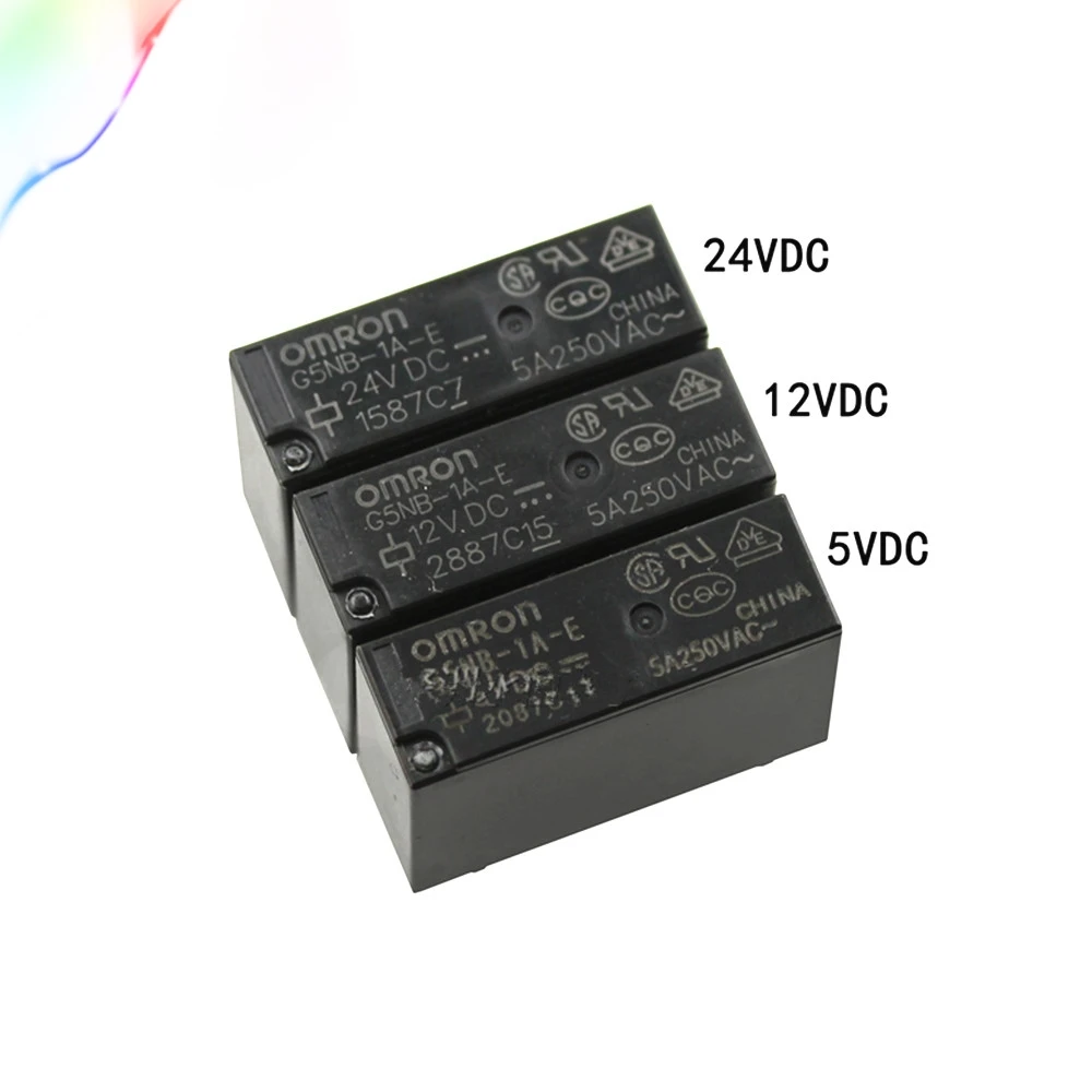 100 шт 5 В 12 24 постоянного тока Мощность реле G5NB 1A E 5VDC 12VDC 24VDC 5A 250VAC 4PIN|Реле| |