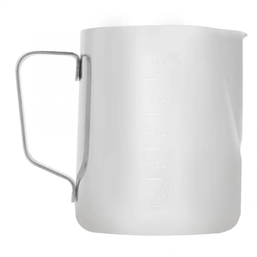 Stainless Steel Coffee Stencils Milk Frothing Jug Cup Coffee Milk Pitcher With Scale for Latte Art Kitchen Accessories