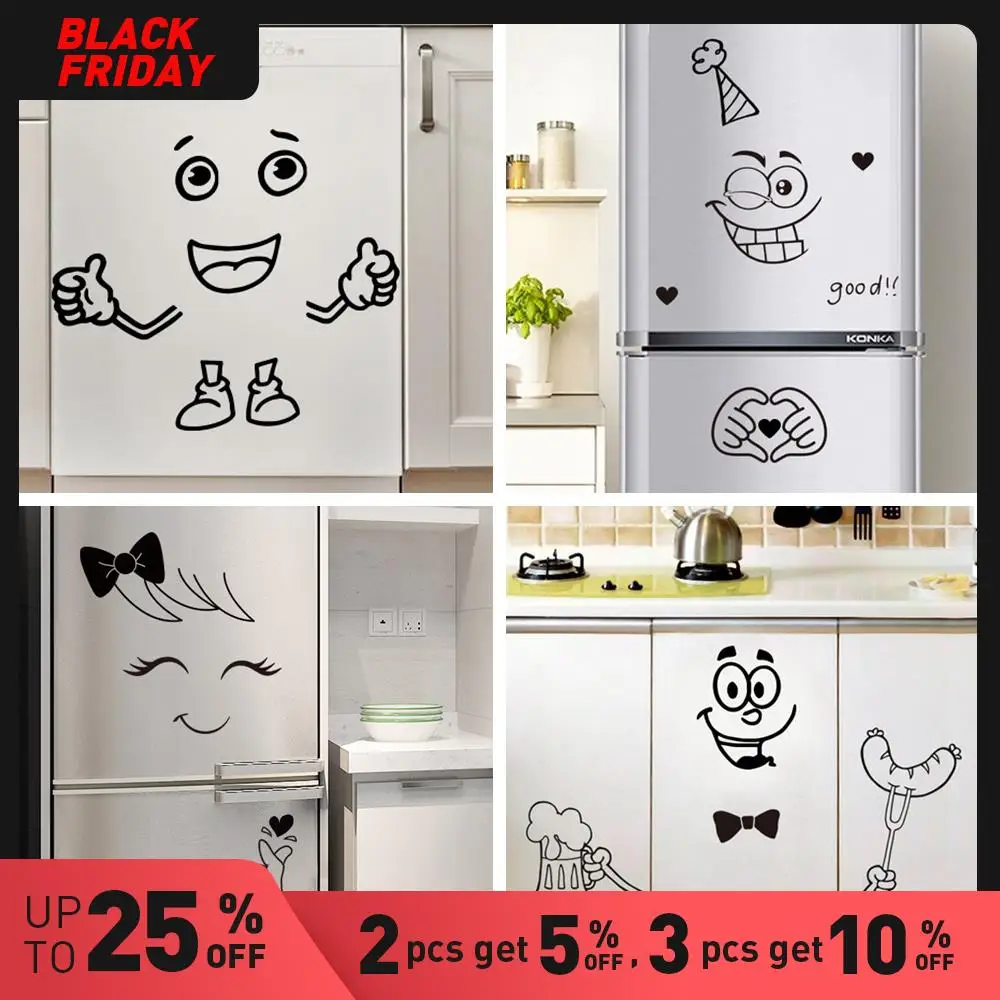 Горячая Распродажа наклейка на холодильник украшение для кухни вкусное лицо