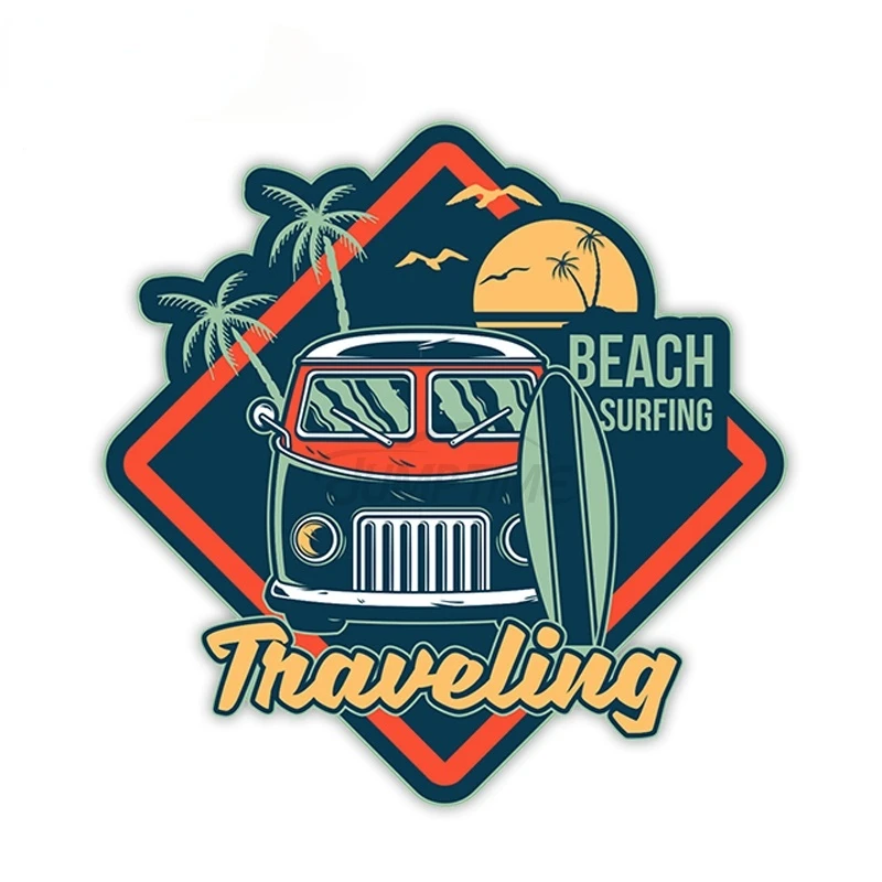 

Waterproof Sunproof Road Trip Campervan Camper Explore Adventure Travel Car Sticker Decal for Motorcycle Off-road Laptop Trunk