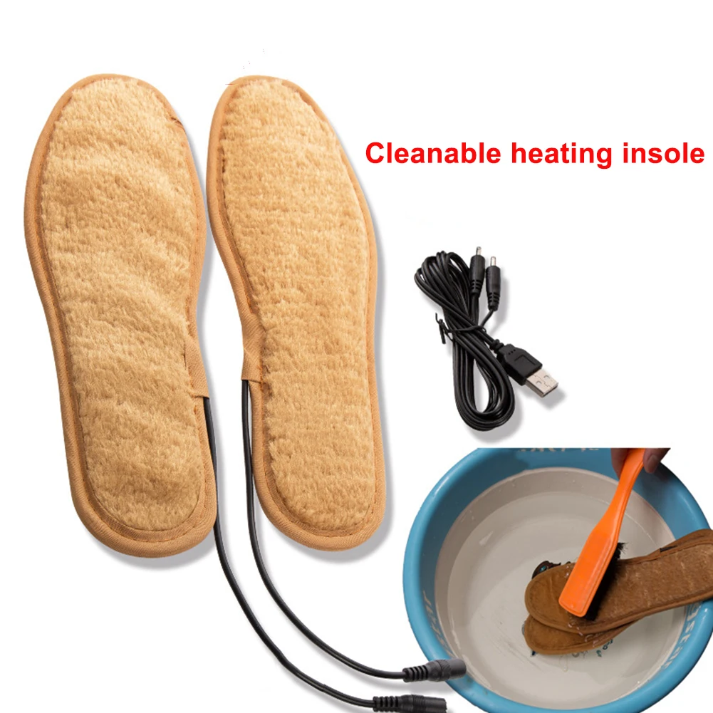 1 Pair Unisex USB Charging Electric Heated Insoles Cold-proof Foot Warmer Shoes Pad Rechargeable Heater Pads Soles palmilha | Обувь