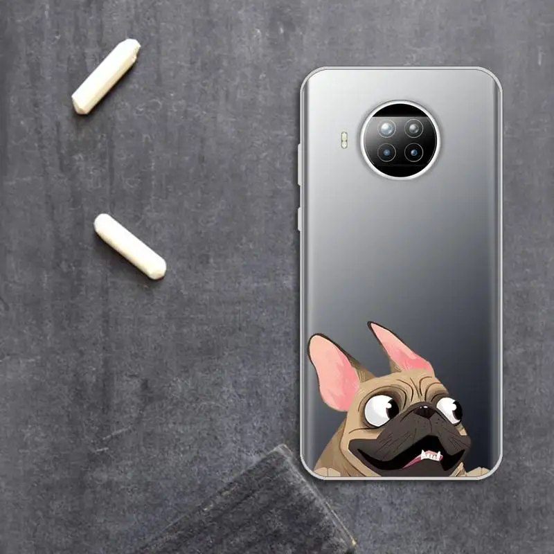 

cute funny cartoon dog Phone Case Transparent for Xiaomi Redmi note 10 t 8 9 pro lite 11