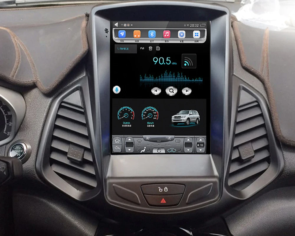 Для FORD EcoSport Android вертикальный экран Тесла Автомобильный мультимедийный GPS Радио