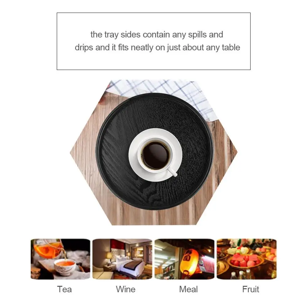 

Round Solid Wooden Tea Table Tray Coffee Snack Food Meals Chinese Tea Serving Tray Rectangular Traditional Bamboo Kung Fu Tray