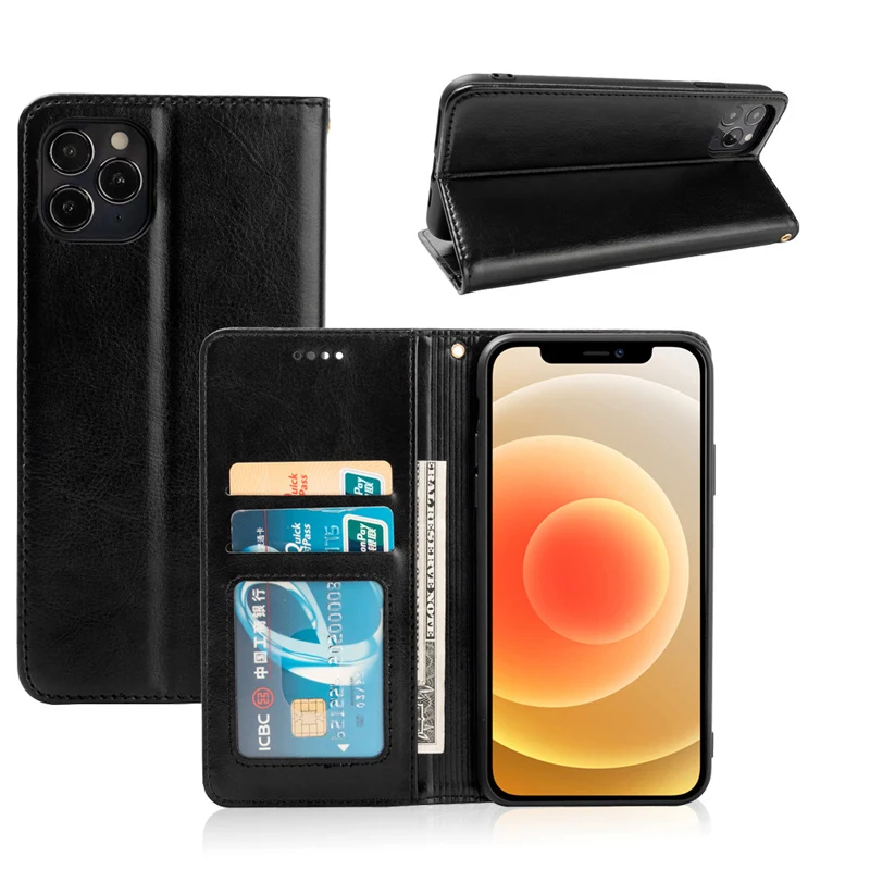 

Leather Card Wallet Case For iphone 12 mini 11 Pro Max XR X XS Max 8 7 Plus SE 2020 Magnetic Buckle Phone Cover Coque Funda