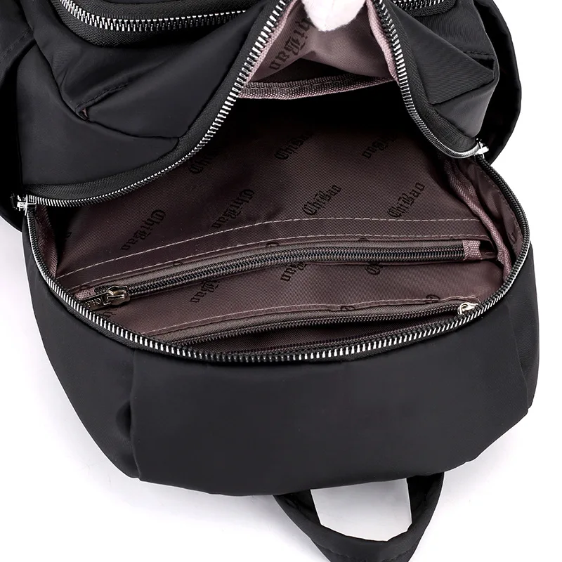 

Black Backpack Women's Bags Nylon Solid Mother Bag Ladies Back Pack Casual City Simple Female Bagpack Multifunction 2021 New