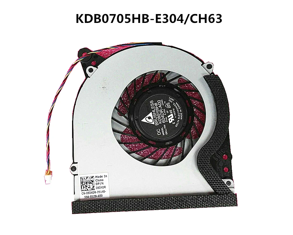 Оригинальный вентилятор охлаждения процессора ноутбука для Dell DTH-W1300 0604DR Delta