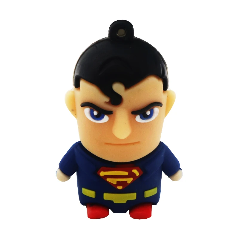 superman Мультяшный USB флеш-накопитель, Супер герои, флеш-накопитель, 32 ГБ, 64 ГБ, Бэтмен/Супермен, USB флеш-накопитель, 16 ГБ, 8 ГБ, 4 Гб, карта памяти, флешка, u-диск - Цвет: superman