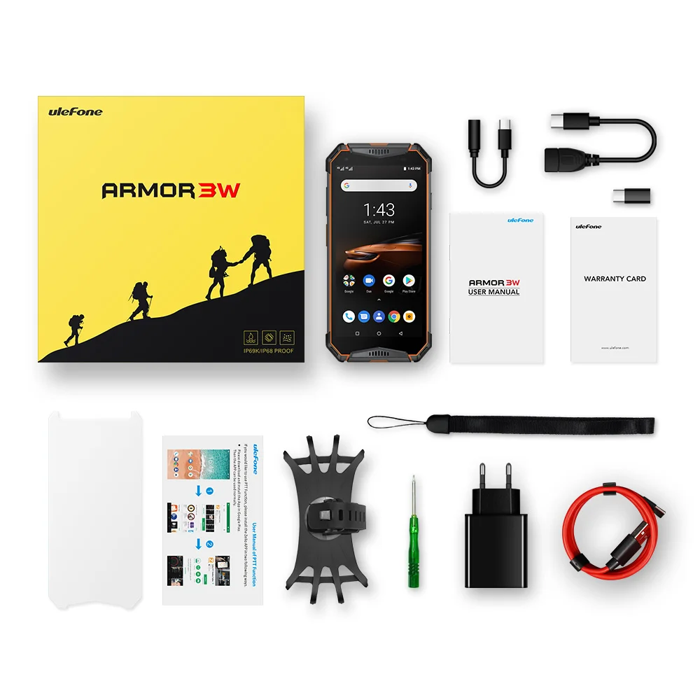 Смартфон Ulefone Armor 3 Вт большой аккумулятор 10300 мАч IP68 Водонепроницаемый 4G