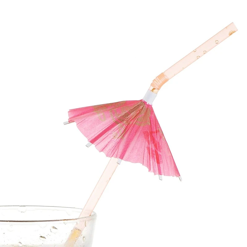 50 зонтик питьевые соломки гавайский пляжный коктейль Луау украшения для