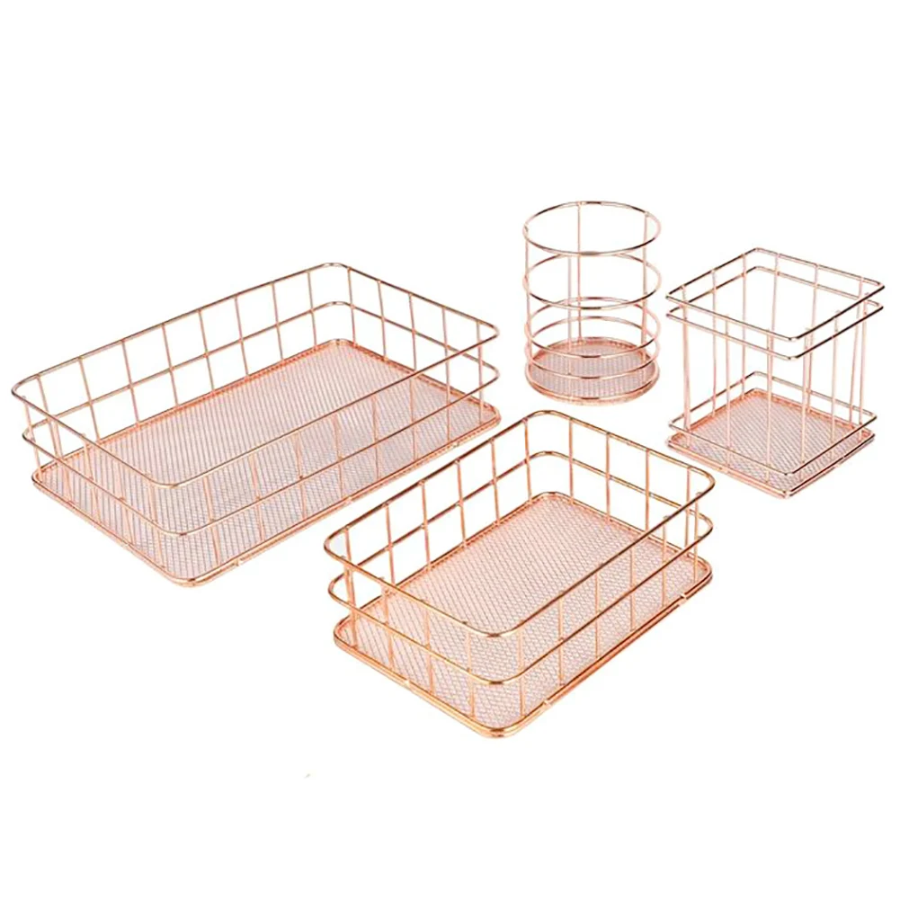 Железный арт скандинавский органайзер для туалетных принадлежностей корзина