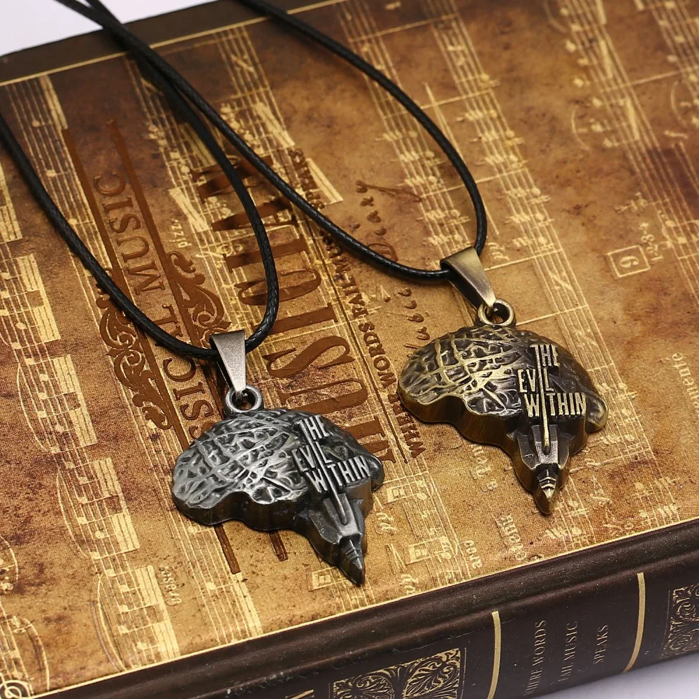 Ожерелье Игра зло внутри для мужчин металлическая подвеска мозга психоразрыва
