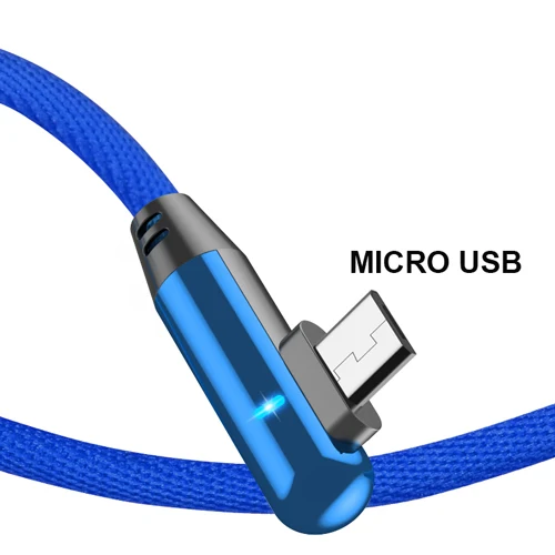 Синий USB Micro кабель 2 м USB для samsung S7 Xiaomi Redmi 5 6 Pro шнур для передачи данных Быстрая зарядка USB для Redmi Note 5 Pro Android Micro кабель - Цвет: Синий