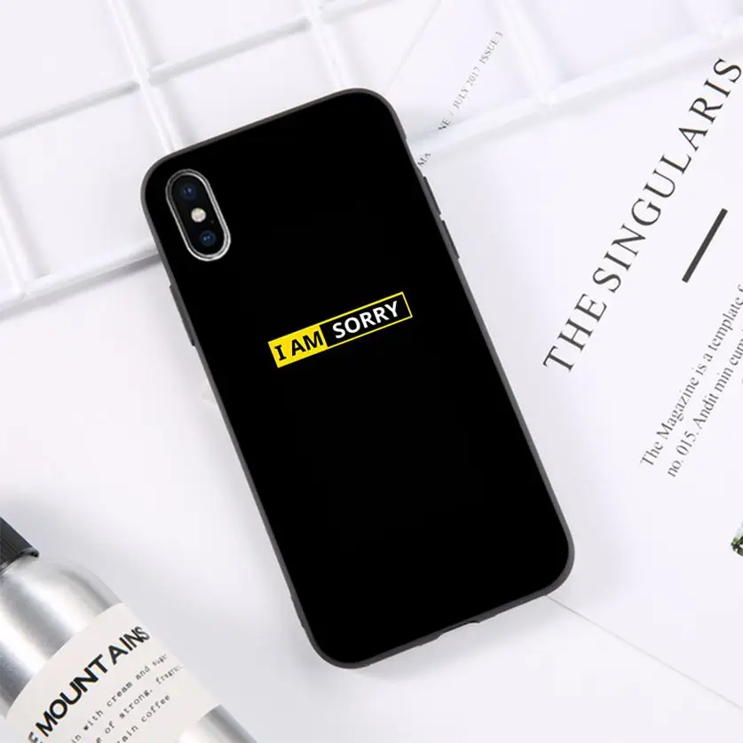 HTxian I am sorry no im not Novelty Fundas чехол для телефона iPhone 11 pro XS MAX 8 7 6 6S Plus X 5 5S SE XR casese