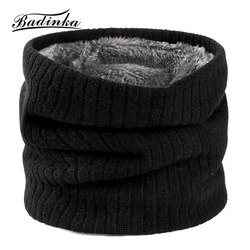 Новинка зимний теплый меховой воротник бандана шарф кольцо для мужчин