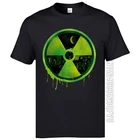 Хорошее качество, модная футболка, Homme, радиоактивный логотип, футболки с 3D принтом, мужские летние топы, футболки, потрясающие футболки
