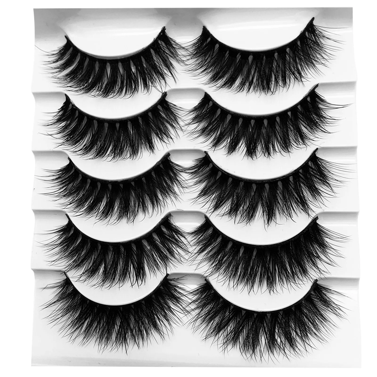 

5 Pairs Makeup Eyelashes 3D Mink Lashes Fluffy Soft Wispy Volume Natural long Thick False Eyelashes Eye Lashes Reusable Eyelash