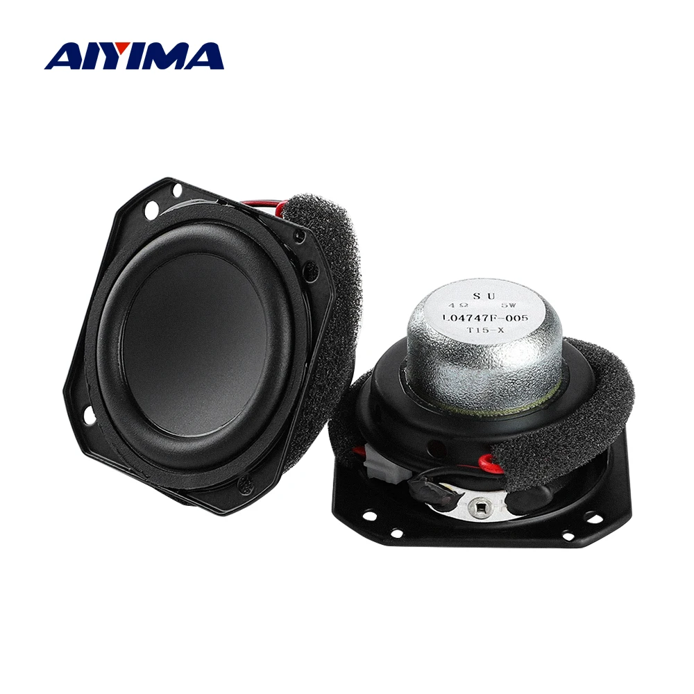 

AIYIMA 2Pcs 1.75 Inch Portable Audio Speaker 4 Ohm 5W Full Range Speaker Neodymium Loudspeaker Home Theater For Harman Kardon
