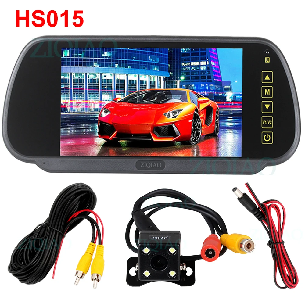 HS015 7-дюймовый TFT LCD Автомобильный Зеркальный Монитор Парковочная Система Дисплей Камера Заднего Вида Парковочная система для - Цвет: HS015