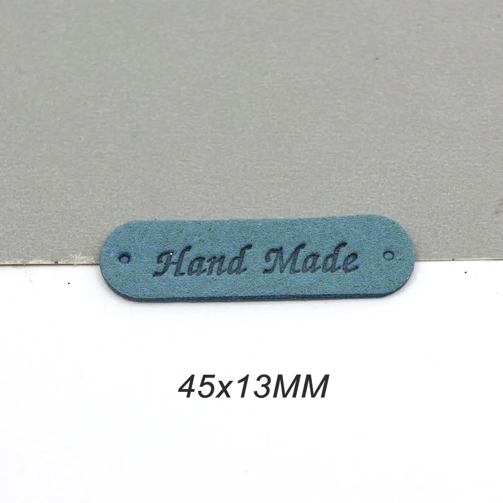 20 шт. кожаные этикетки для этикеток ручной работы ярлыки темно-синего цвета