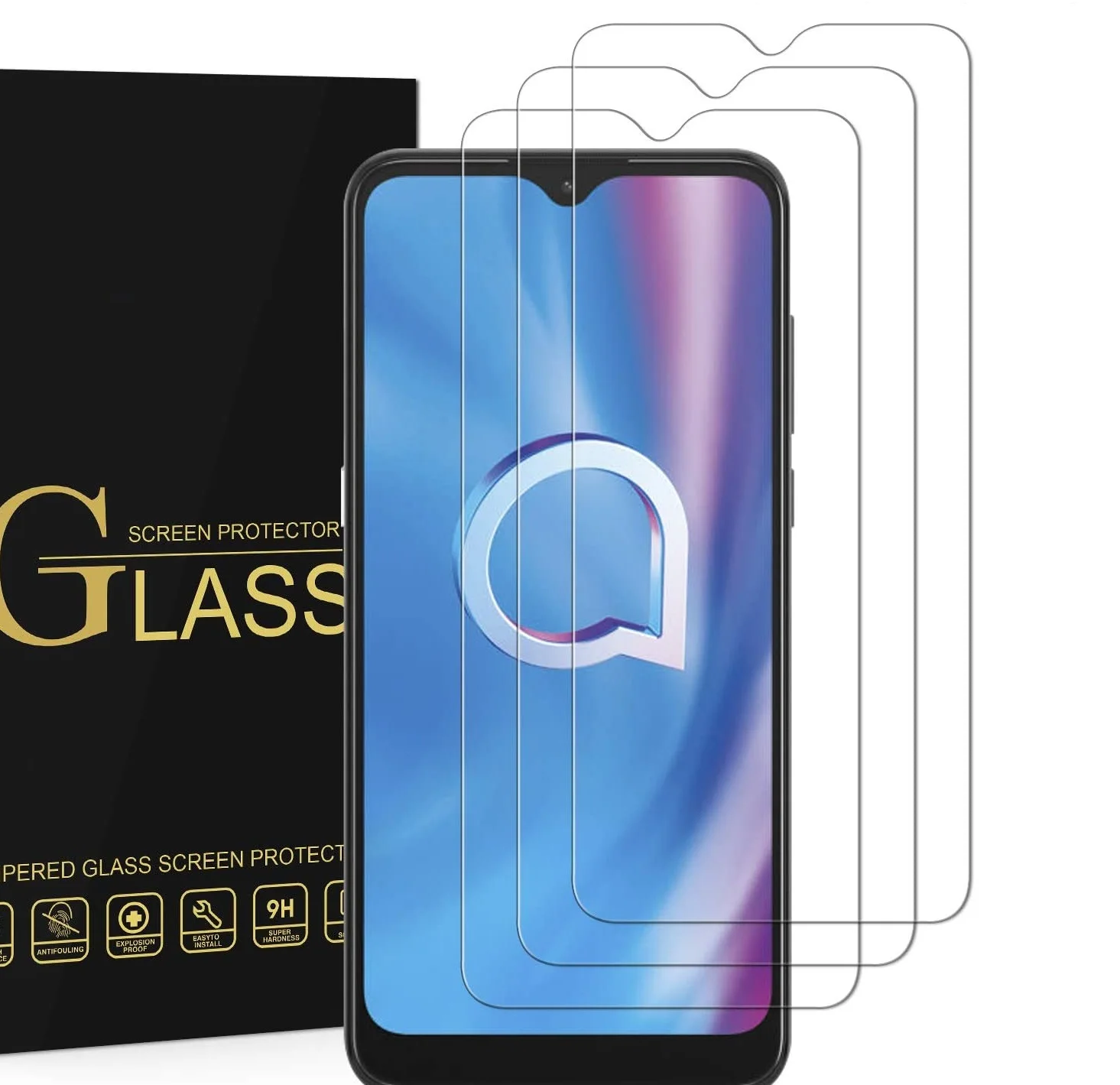 

Закаленное стекло для Alcatel 3X 2020 Стекло 9H 2.5D защитная пленка Взрывозащищенная прозрачная защитная пленка для ЖК-экрана