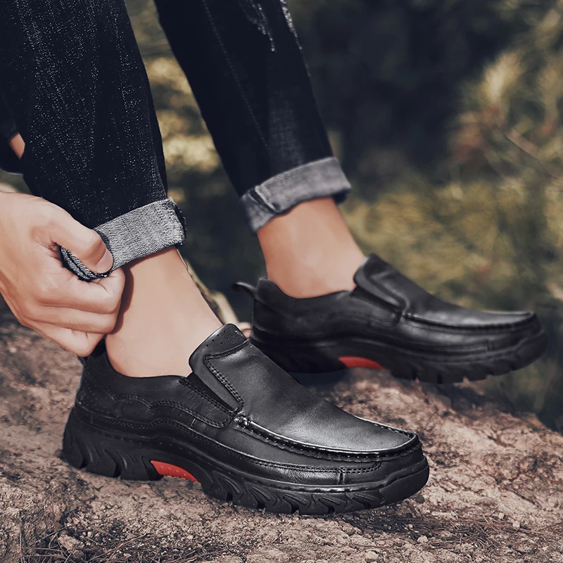 Мужская обувь Повседневная из натуральной кожи Мужские лоферы ручной работы на