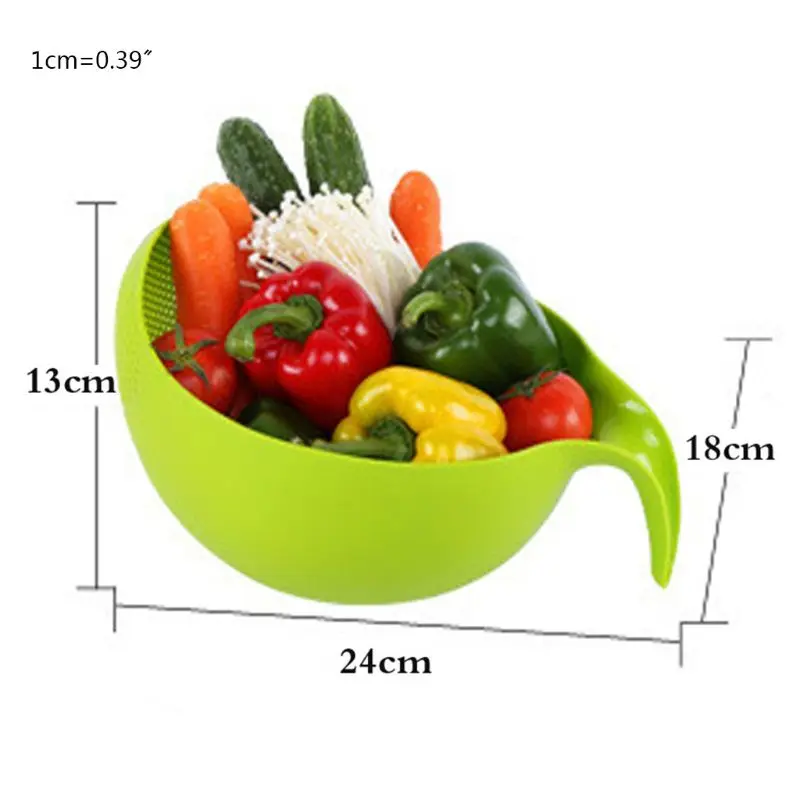 

Rice Washing Filter Strainer Basket Colander Sieve Fruit Vegetable Bowl Drainer Cleaning Tools Kitchen Kit