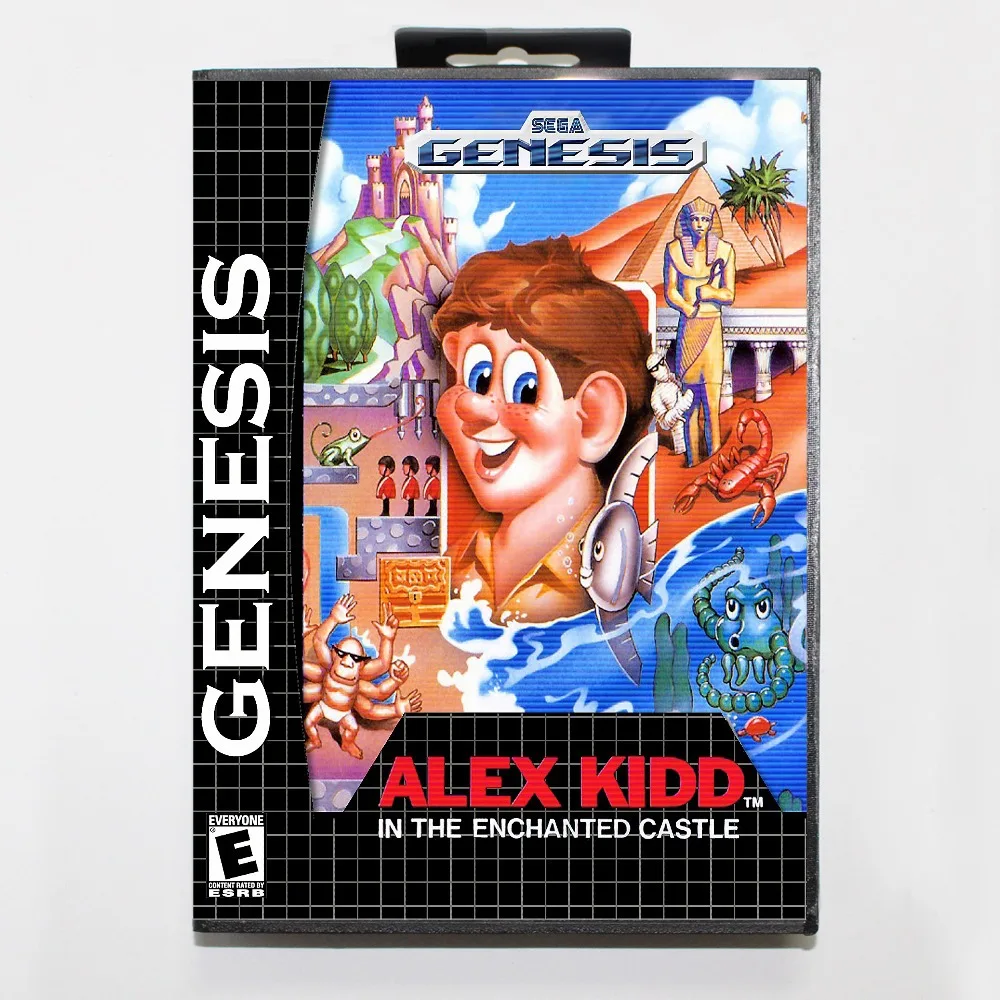 Картридж для игры Alex Kidd в Зачарованном замке 16 бит игровая карта MD с розничной