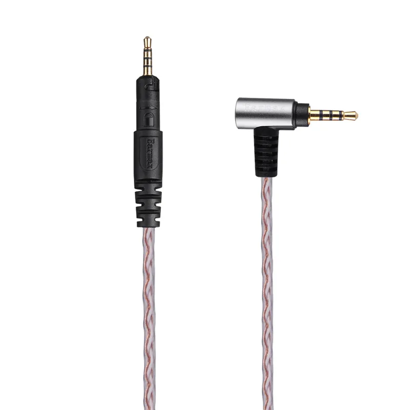For ATH-M50X M40X M60X M70X Etc Headphone Upgrade Cable 4.4mm 2.5mm Balance 3.5mm Stereo 100% Single Crystal Copper Wire |