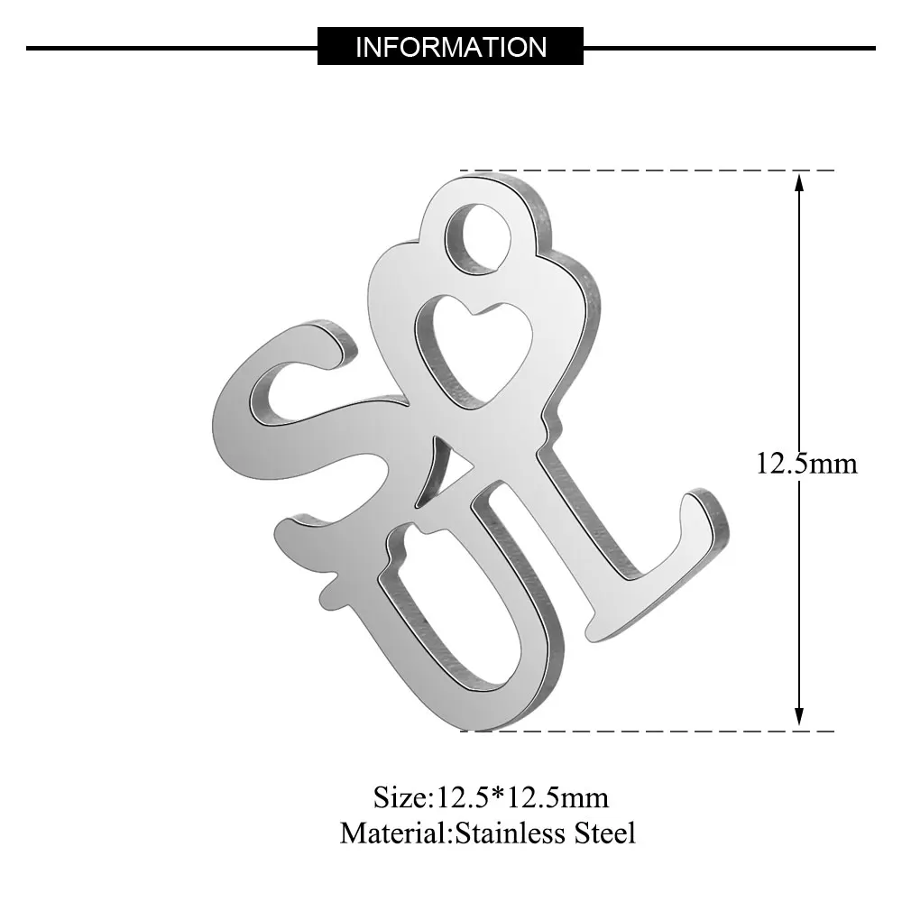 Wholesale 10 Pieces Stainless Steel Dream, Faith, Happy, Love, Hope Tag Charms for DIY Jewelry – High Polished and Never Tarnish image 6