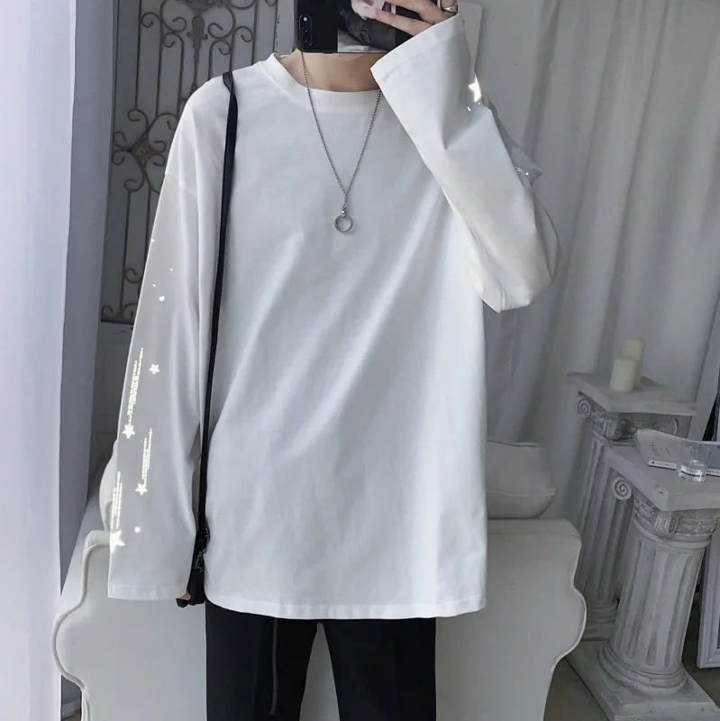 Новинка весна-осень 2020 популярная Молодежная светящаяся футболка с длинным