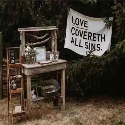 Оригинальный дизайн любовь настенная ткань сетка красный фон английский простой