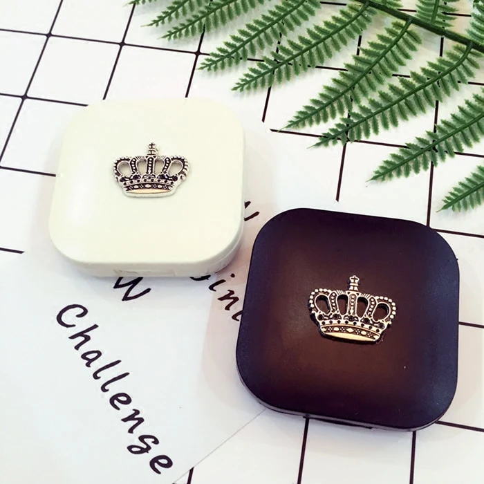Color Contact Lenses Case Crown Design Travel Lens Box Set With Mirror Eye Holder Container For Cosmetic | Аксессуары для одежды
