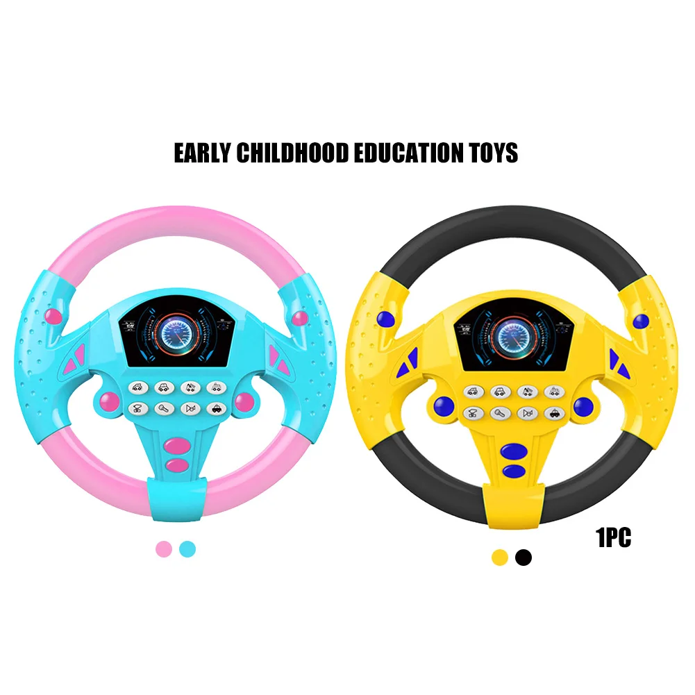 

Kids Baby WIth Light Sound Driving Gift Musical Educational Toy Children Copilot Interactive Eletric Simulation Steering Wheel