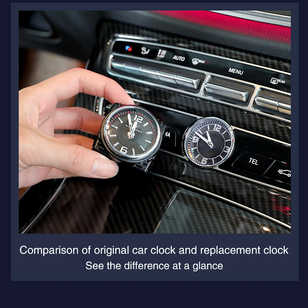 

Car clock fit for Mercedes Benz W205 W213 GLC auto fashion watch automobile quartz mechanics clock watch replace time display
