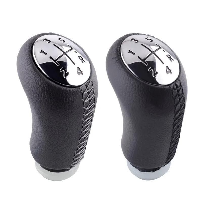 Кожаная MT ручка переключения передач для Renault Scenic II MK2 Megane 2 MK Clio 3 III MK3 Kangoo ручка переключения передач шаровая ручка черный серый бежевый