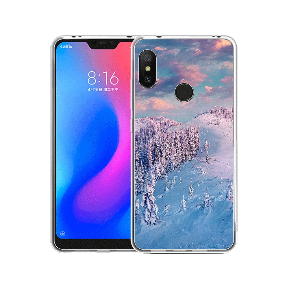 Мобильный телефон чехол для Xiaomi Redmi Note 4 4X 3 5 6 7 Pro 5A Жесткий Чехол пейзаж зимний