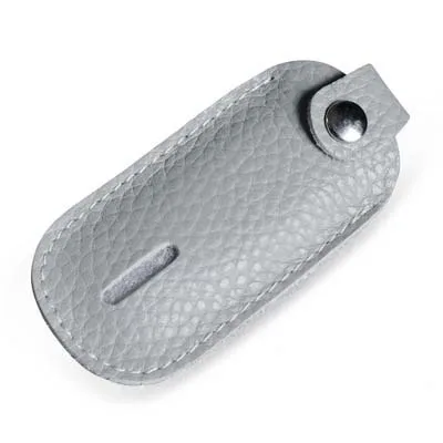 Light Gray Чехол из натуральной кожи с u-дисковым держателем, u-образный кожаный чехол для автомобильного ключа - Цвет: Light Gray