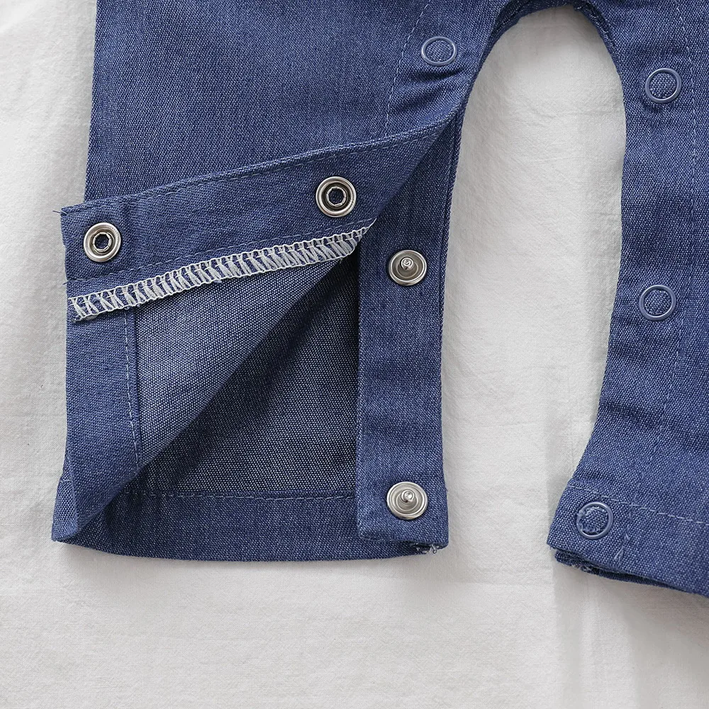 Осенне-зимняя одежда комбинезон для маленьких мальчиков Джинсовая малышей с