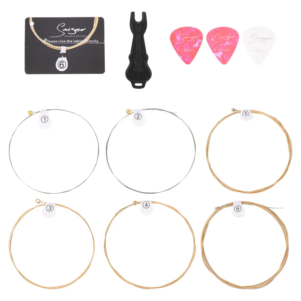 

1 Set Guitar String Replacement String Kit Practical Folk Guitar Strings