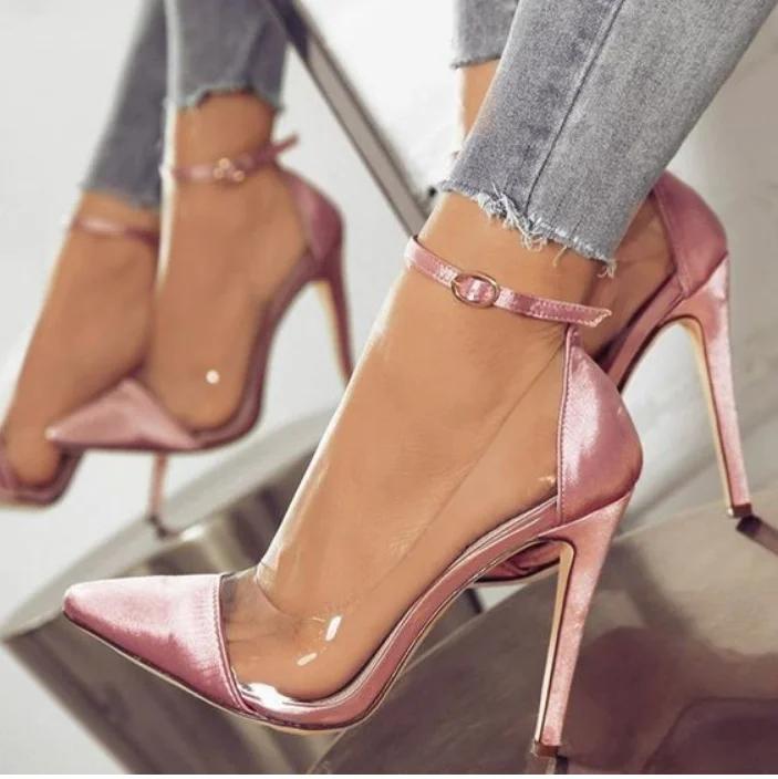 Сандалии женские на тонком высоком каблуке элегантные босоножки с ремешком и