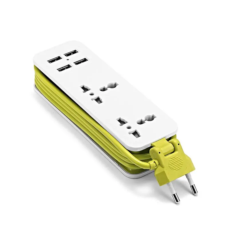 Удлинительная розетка с 4 usb-портами ЕС США Великобритании кабель 1 5 м адаптер