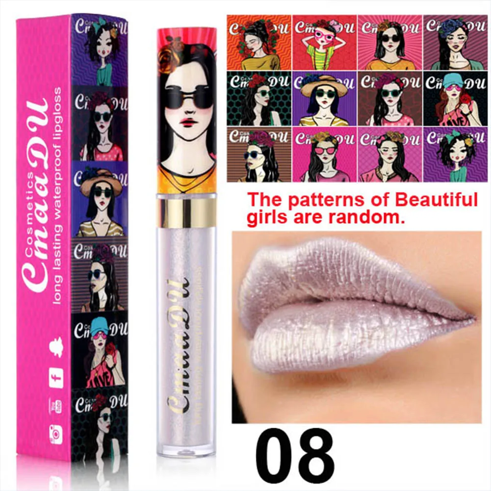 

10 Colors Liquid Lip Gloss Long-Lasting Pigmented Sparkling Lipstick Lip Makeup Gift For Friends Girlfriend Honey Lip Balm