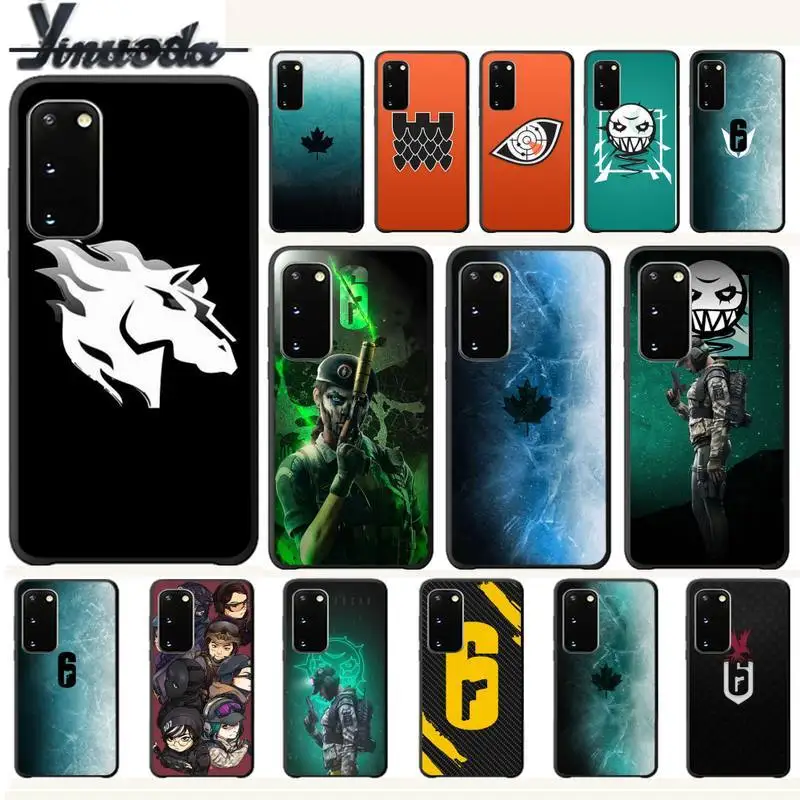 Роскошный чехол для телефона Yinuoda R6 Rainbow Six Siege чехлы Samsung Galaxy S9 S10 S20 Plus Note8 Note9 Note10 A80