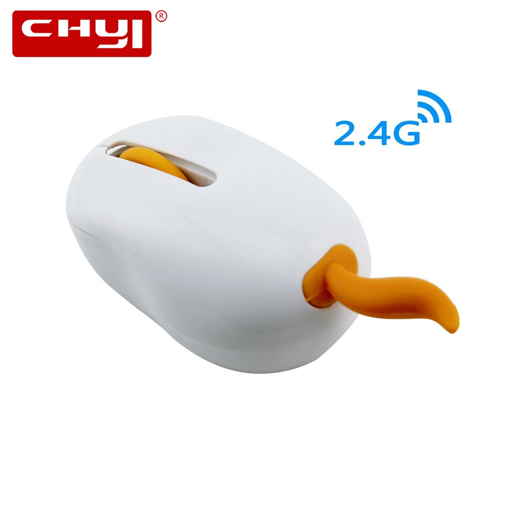 Беспроводная компьютерная мини мышь CHYI с милыми животными Портативная Usb