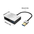 Многопортовый концентратор USB 3,0 с кардридером MSSDM2Tf, док-станция 2 в 1, SSD с 3 портами USB, 5 Гбитс, быстрый HDD