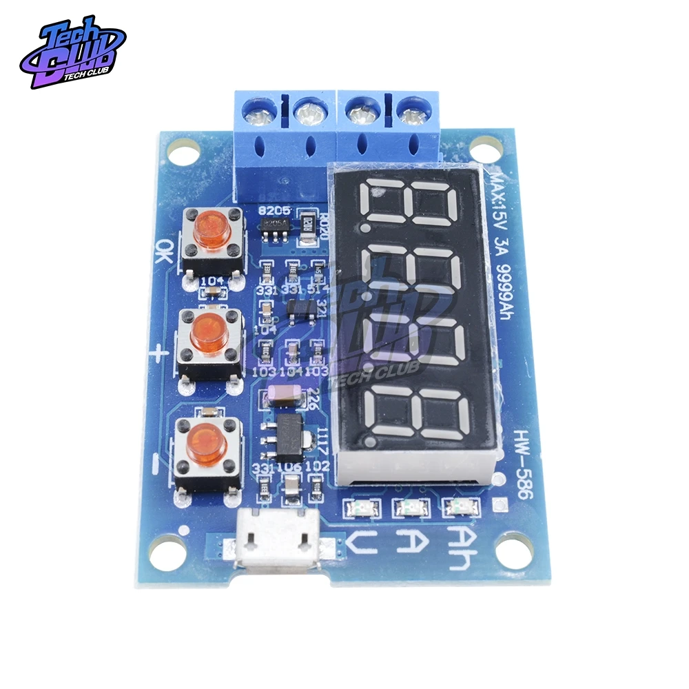 HW-586 18650 Lead-acid Battery Discharge Tester 1.2V 12V Lithium Capacity Resistance | Инструменты