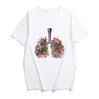 heart lung flower art tshirt womenstops t shirt female tee harajuku summer female t shirt printed t shirts tshirt women ulzzang